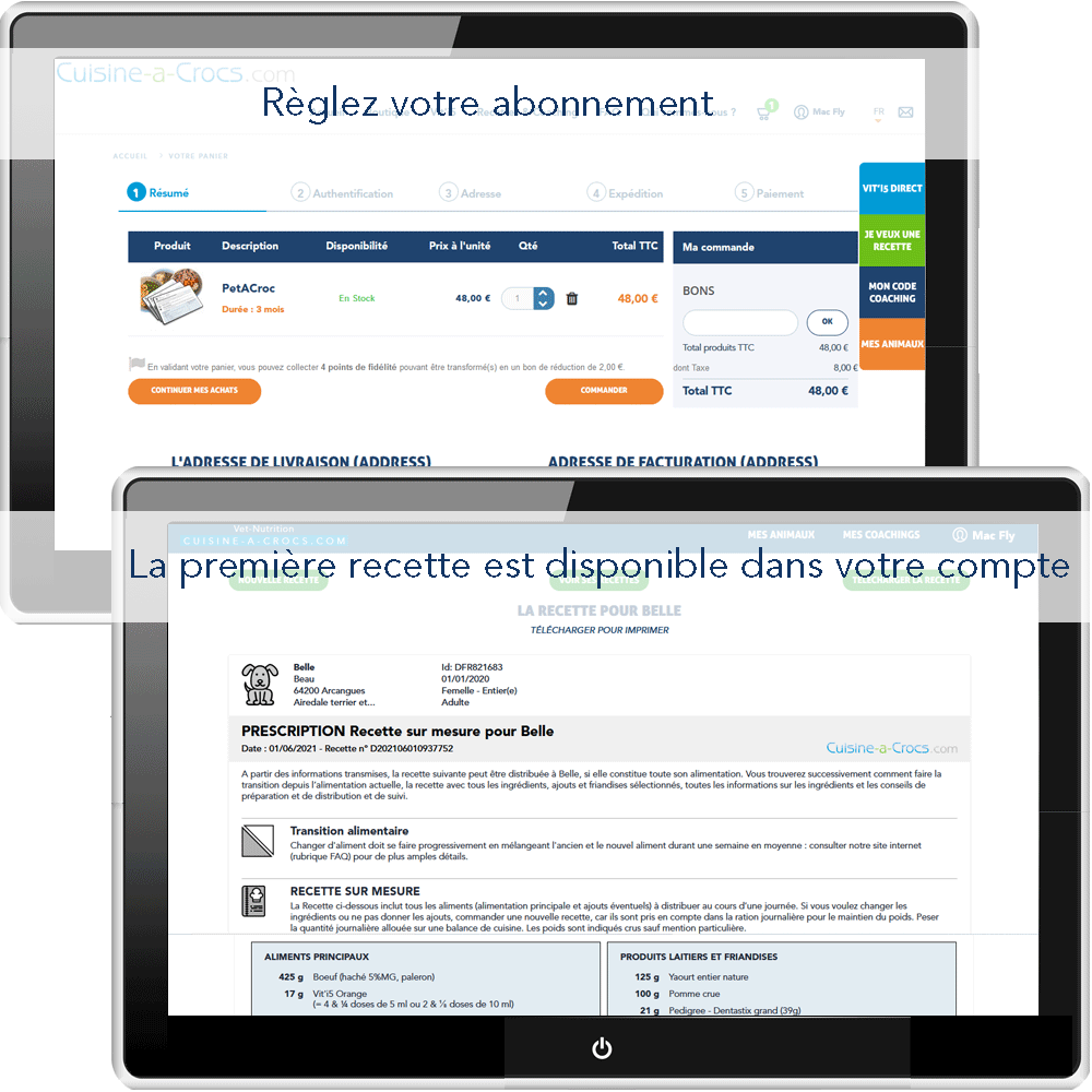 Abonnement Petacroc : recettes pour votre chien ou chat 